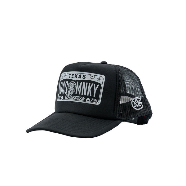 License Plate Trucker Hat - Black
