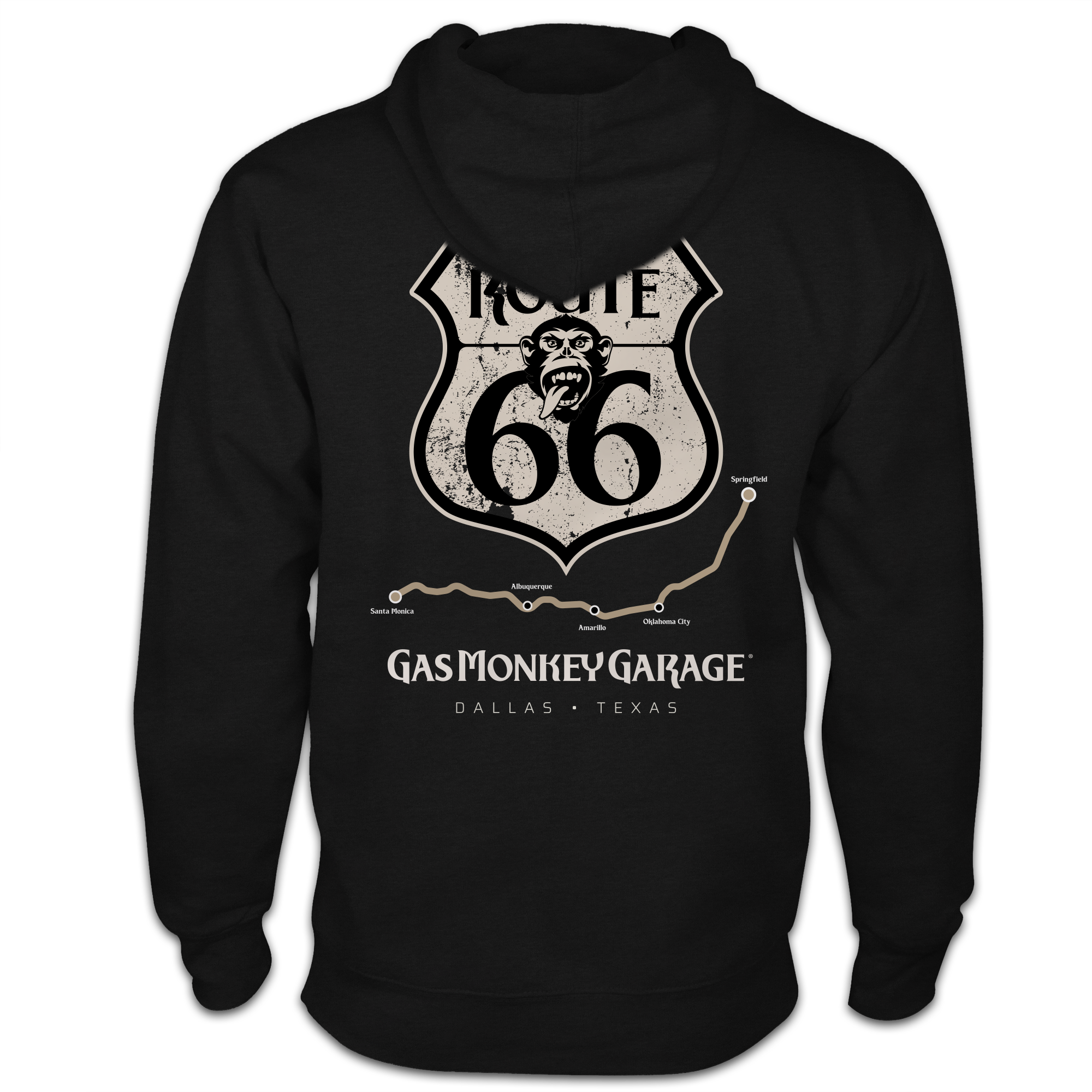 GMG Route 66 Long Road Zip Hoodie – Gas Monkey Garage