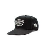 Rubber Patch Flat Bill Hat - Black w/ Green