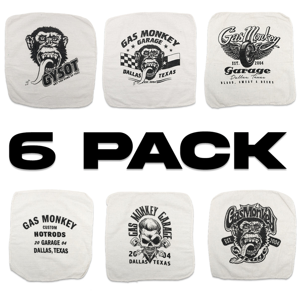 Shop Rag Bundle 6-Pack White