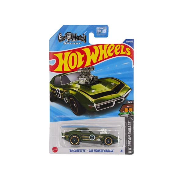 Hot Wheels Gas Monkey 1968 Corvette Vehicle Green