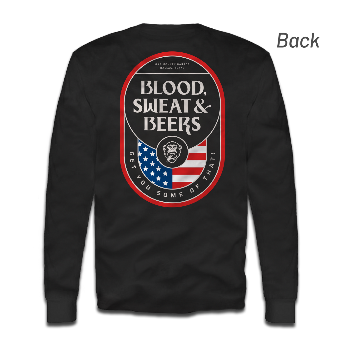GMG BSB Patriot Badge Long Sleeve Tee