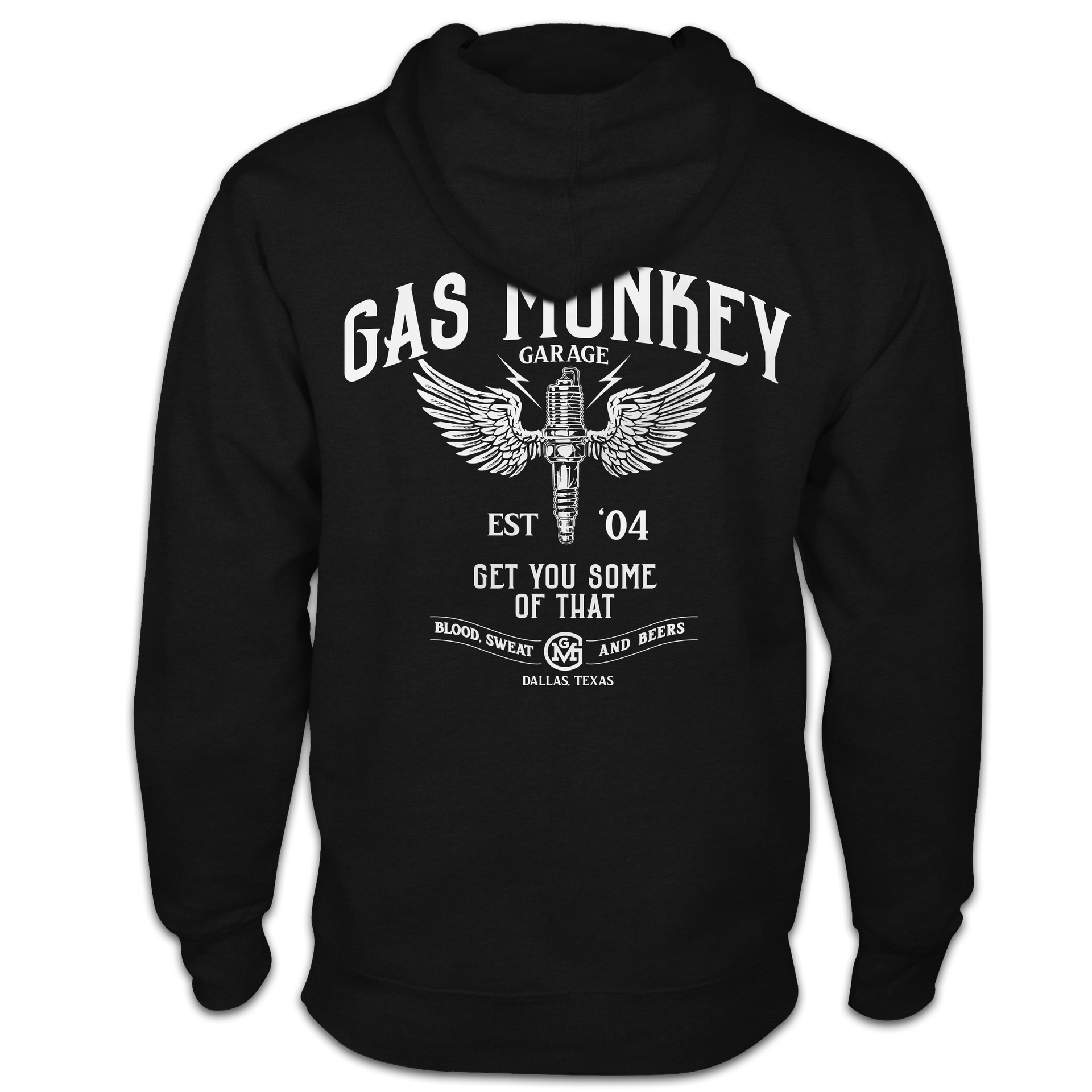GMG Winged Spark Zippered Hoodie – Gas Monkey Garage