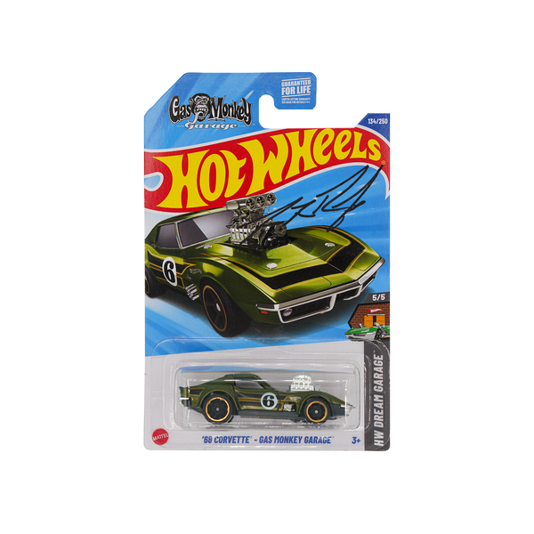 Signed Hot Wheels Gas Monkey 1968 Corvette Vehicle