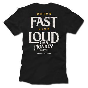 GMG Drive Fast Live Loud Tee - Back