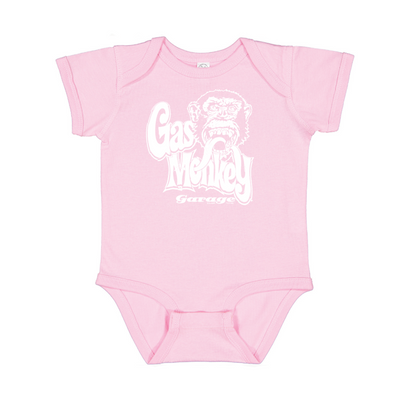 GMG Logo Onesie - Light Pink and White