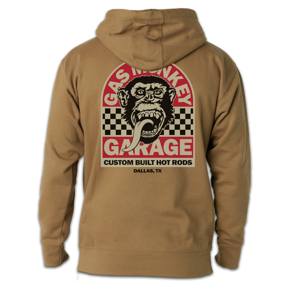 Checkered Arch Pullover Hoodie Gas Monkey Garage