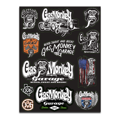 Gas Monkey Garage Sticker Sheet
