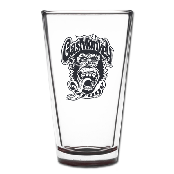 Gas Monkey Pint Glass - Black