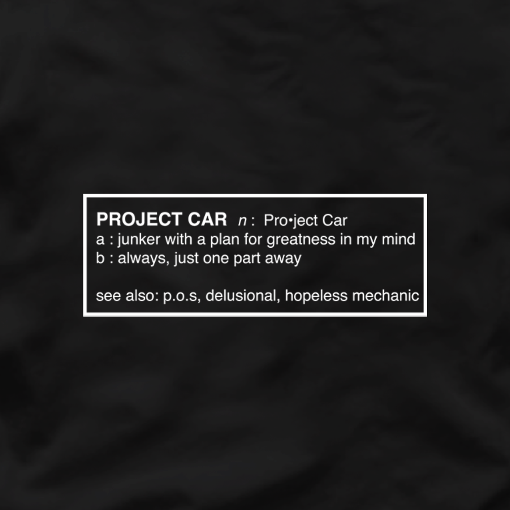 Project Car Tee