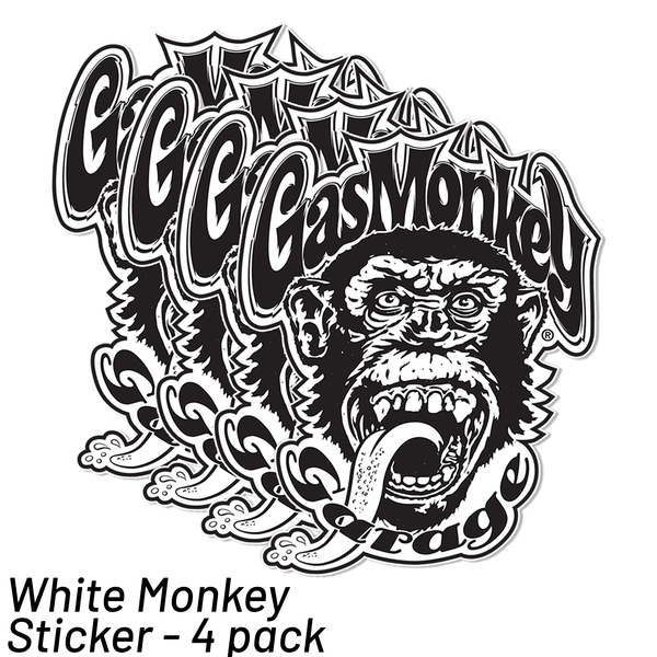 White Monkey Sticker Pack (4)