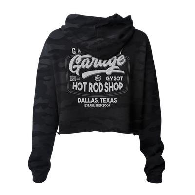Ladies Hot Rod Shop Crop Hoodie