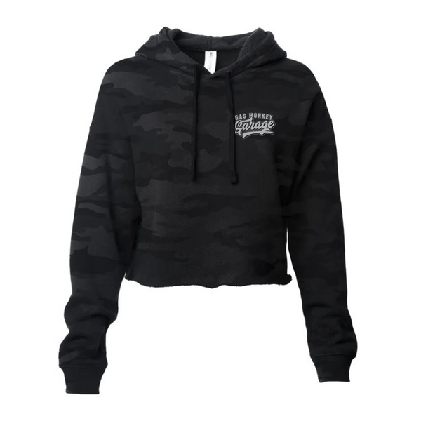 Ladies Hot Rod Shop Crop Hoodie