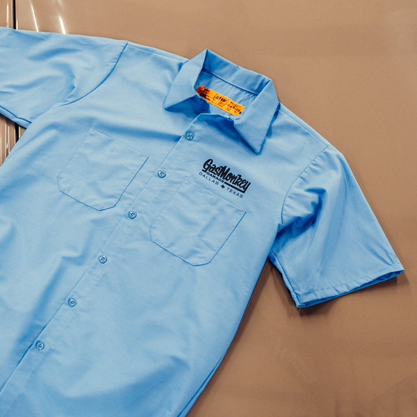Short Sleeve Work Shirt - Light Blue