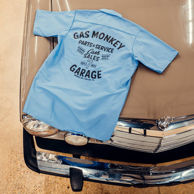 Short Sleeve Work Shirt - Light Blue