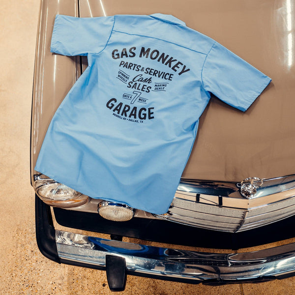 Short Sleeve Work Shirt - Light Blue