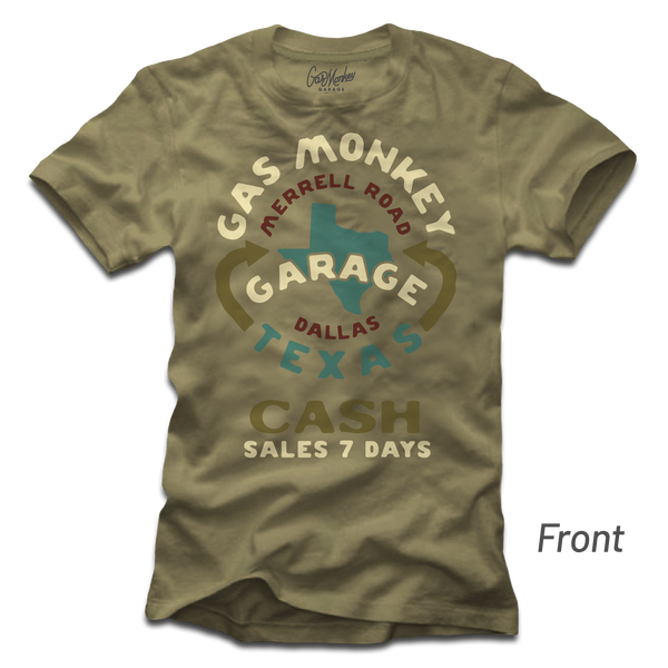 Cash Sales Seven Days Tee - Military Green