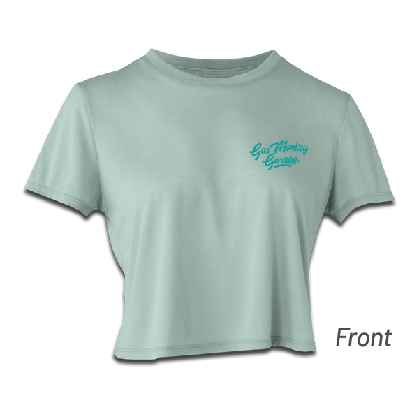 Ladies Fall Days Cropped Tee - Mint