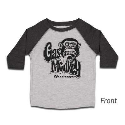 Raglan con logo GMG para niños pequeños - Negro