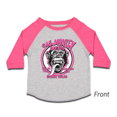 Toddler Monkey Face Raglan - Pink