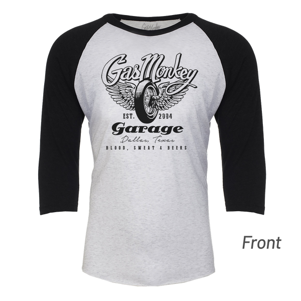 3/4 Sleeve Winged Tire Raglan