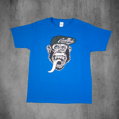 Youth Monkey Hat Tee - Blue