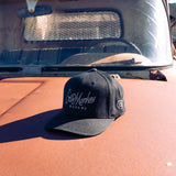 Pinstripe Flat Bill Hat - Black/Grey