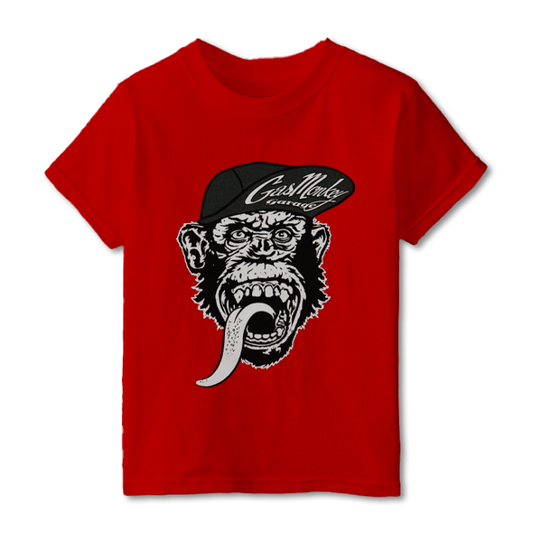Camiseta con gorro de mono para niños pequeños - Roja