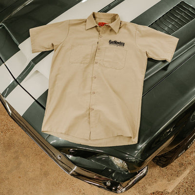 Short Sleeve Work Shirt - Beige