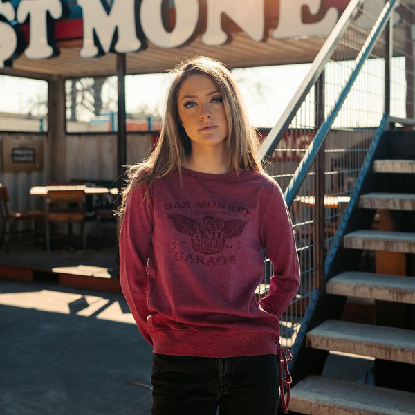 Ladies BSB Shield Pullover- Garnet