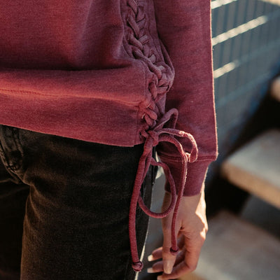 Ladies BSB Shield Pullover- Garnet