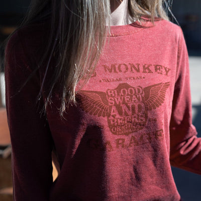 Ladies BSB Shield Pullover- Garnet