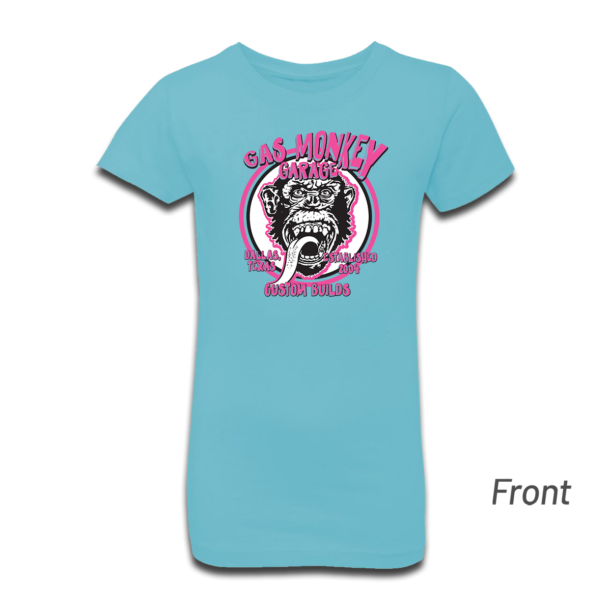 Camiseta con cara de mono para jóvenes - Azul claro