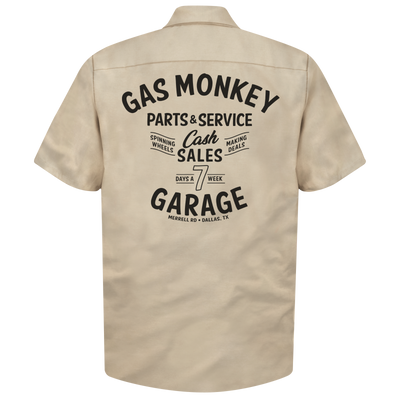 Short Sleeve Work Shirt - Beige