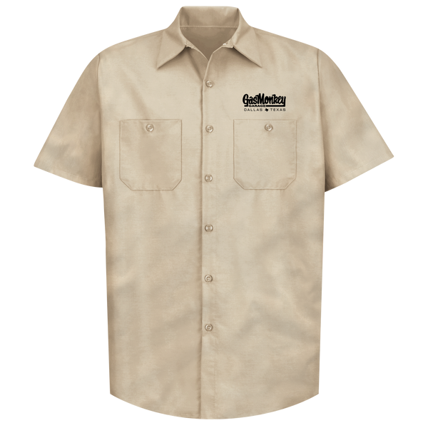 Short Sleeve Work Shirt - Beige