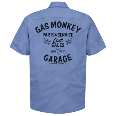 Short Sleeve Work Shirt - Light Blue