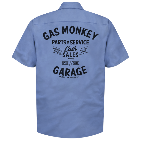 Short Sleeve Work Shirt - Light Blue