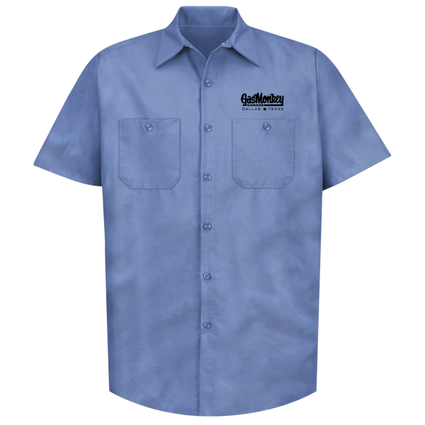 Short Sleeve Work Shirt - Light Blue