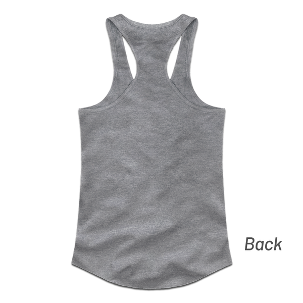 Ladies Check Mate Tank - Heather Grey