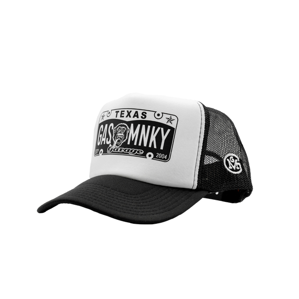License Plate Trucker Hat - White
