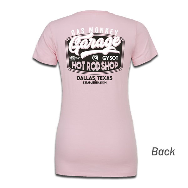 Ladies Hot Rod Shop Tee - Pink