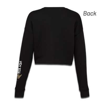 Ladies Cropped Skull Logo Long Sleeve Fleece